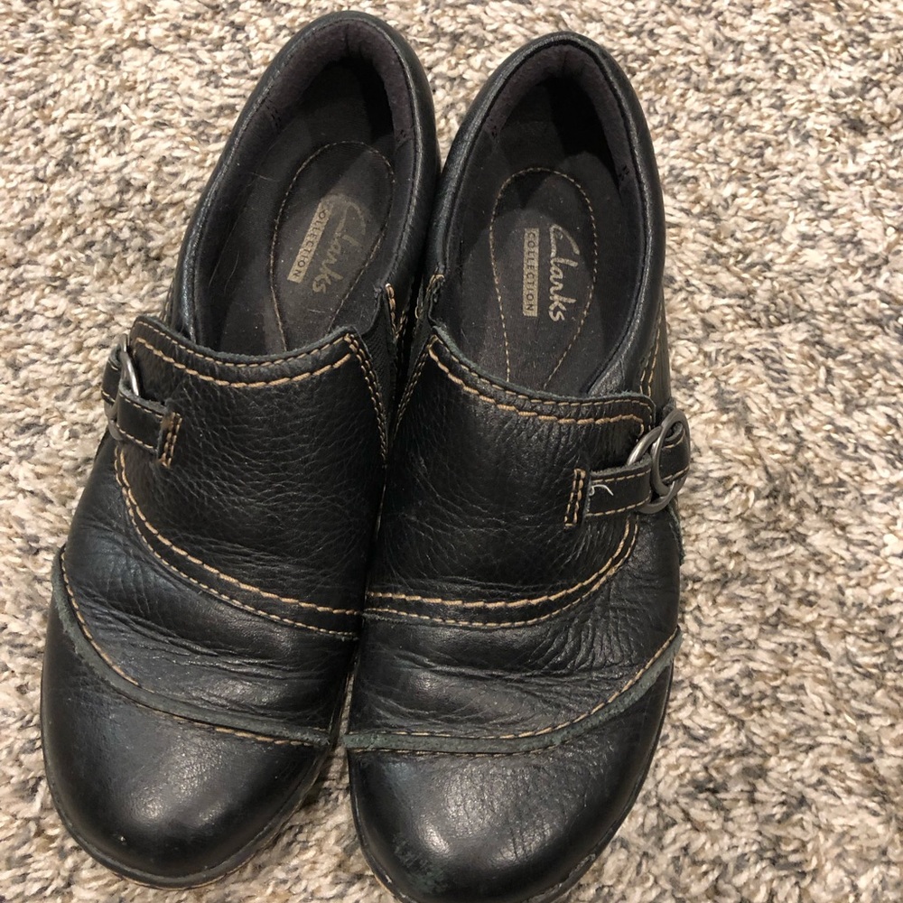 Clarks Women's Black Leather Shoes